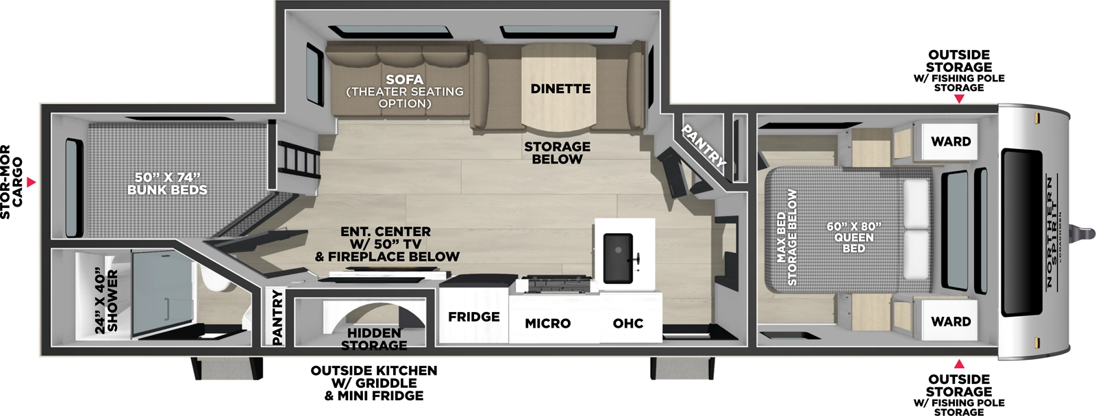 Northern Spirit 2963BH Floorplan